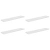 Plovoucí nástěnné police 4 ks lesklé bílé 120x23,5x3,8 cm MDF 323759
