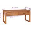 TV stolek 100 x 40 x 45 cm teakové dřevo 325272