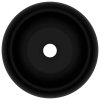 Luxusní umyvadlo kulaté matné černé 40 x 15 cm keramické 147008
