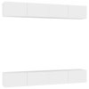 TV skříňky 4 ks bílé 100 x 30 x 30 cm kompozitní dřevo 3074452