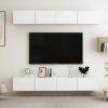 TV skříňky 4 ks bílé 100 x 30 x 30 cm kompozitní dřevo 3074452