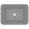 Luxusní umyvadlo matné světle šedé 41 x 30 x 12 cm keramické 147048