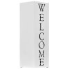 Stojan na deštníky Welcome ocelový bílý 246797