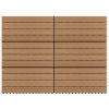Terasové dlaždice 6 ks WPC 60 x 30 cm 1,08 m² hnědé 149028