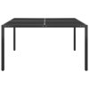 Zahradní stůl antracitový 130 x 130 x 72 cm ocel a sklo 313093