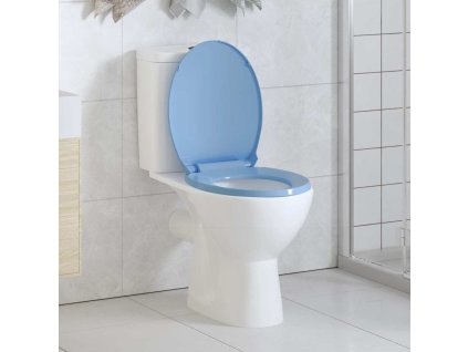 WC sedadlo, pomalé sklápanie, modré, oválne 145822