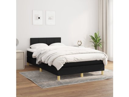 Boxspring posteľ s matracom čierny 120x200 cm látka 3140603