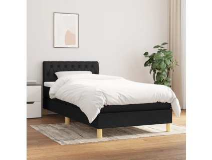 Boxspring posteľ s matracom čierna 100x200 cm látka 3140835