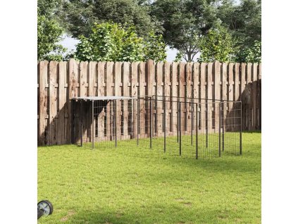 Koterec pre psy čierny 8,47 m² oceľ 3082212