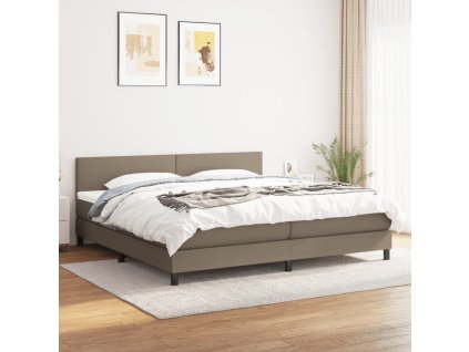 Boxspring posteľ s matracom sivohnedý 200x200 cm látka 3139925