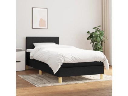 Boxspring posteľ s matracom čierna 100x200 cm látka 3140435