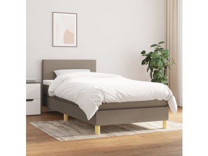 Boxspring posteľ s matracom sivohnedý 100x200 cm látka 3140437