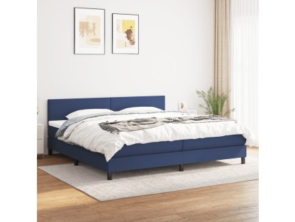 Boxspring posteľ s matracom modrá 200x200 cm látka 3139927