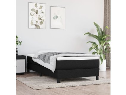 Posteľný rám boxspring s matracom čierny 90x190 cm látka 3144039