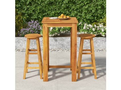 3-dielna záhradná barová súprava, akáciový masív 3154388