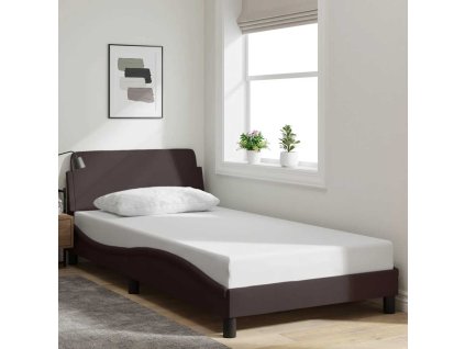 Rám postele Dover tmavohnedá 100x200 cm látka 373128