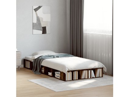 Posteľný rám dymový dub 75x190 cm kompozitné drevo 3280535