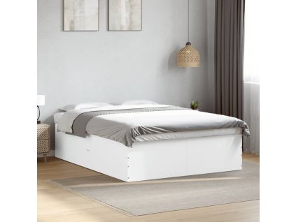 Posteľný rám biely 160x200 cm kompozitné drevo 3280909