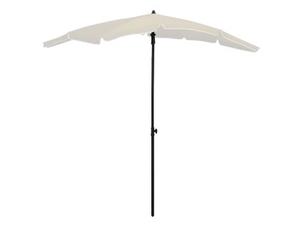 Záhradný slnečník s tyčou 200x130 cm pieskový 315551