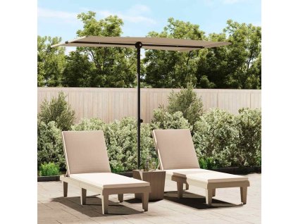 Záhradný slnečník s hliníkovou tyčou 2x1,5 m, sivohnedý 47339