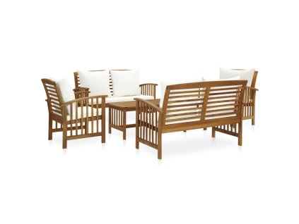 5-dielna záhradná sedacia súprava s podložkami, akáciový masív 3057977