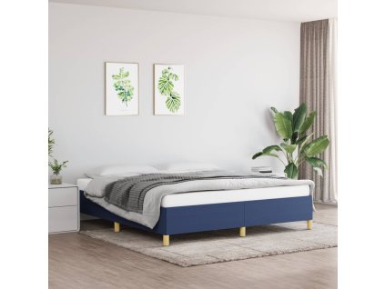 Posteľný rám s boxspringommodrá 160x200 cm látka 3120975