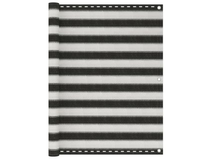 Tieniaca plachta na balkón z HDPE 120x400 cm antracitová a biela 310857