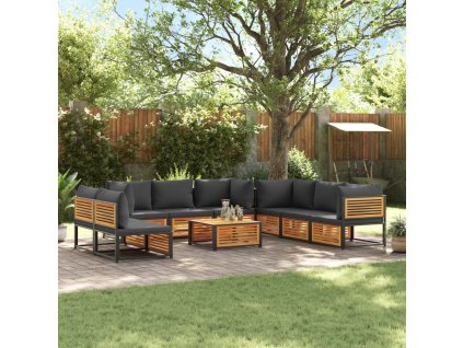 9-dielna záhradná sedacia súprava s vankúšmi akáciový masív 3214892