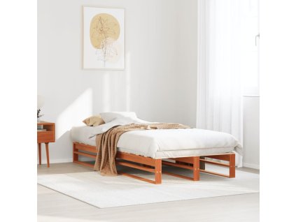 Posteľ bez matraca voskovo hnedá 90x190cm masívna borovica 850862