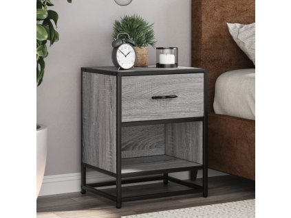 Nočné stolíky 2 ks sivý dub sonoma 40x31x50 cm kompozitné drevo 848691