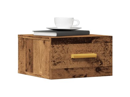 Nástenné nočné stolíky 2 ks staré drevo 35x35x20 cm 857064