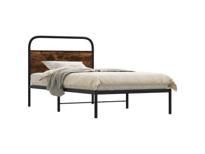 Posteľný rám bez matraca 90x200 cm dymový dub kompozitné drevo 4100202