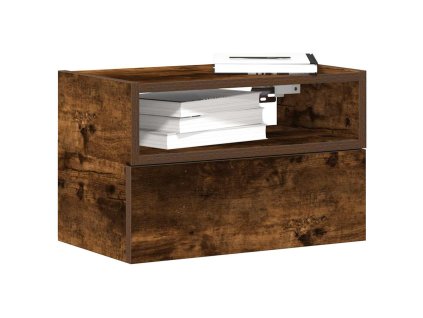 Nástenné nočné stolíky 2 ks dymový dub 45x26x28,5 cm 858605