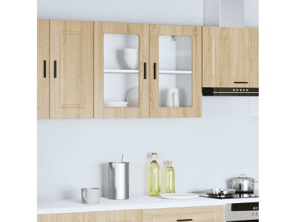 Kuchynská nástenná skrinka so sklenenými dvierkami Porto 854090