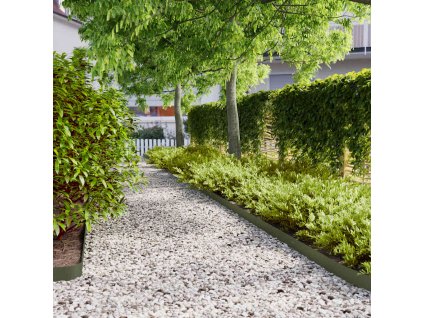 Obruby trávnika 10 ks Olivová zelená Oceľ valcovaná za studena 860133