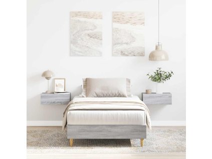 Posteľný rám bez matraca sivý sonoma 75x190 cm kompozitné drevo 861098