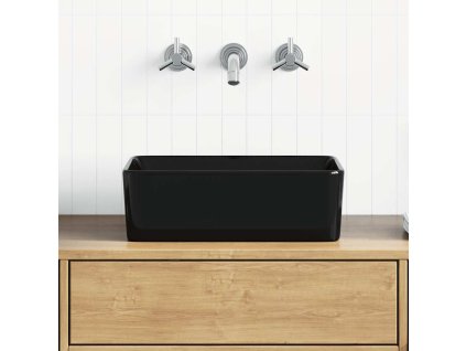 Umývadlo čierne 40x30x13 cm keramické 143920