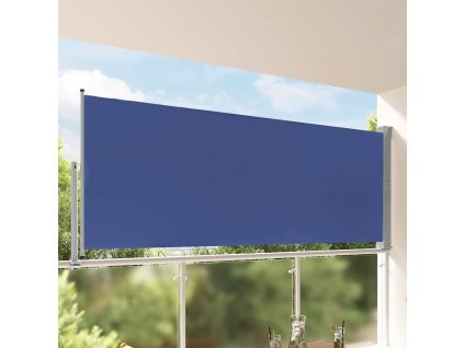Zaťahovacia bočná markíza na terasu 140x300 cm, modrá 48347