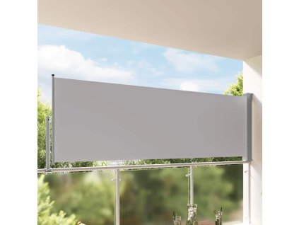 Zaťahovacia bočná markíza na terasu 120x300 cm, sivá 45189