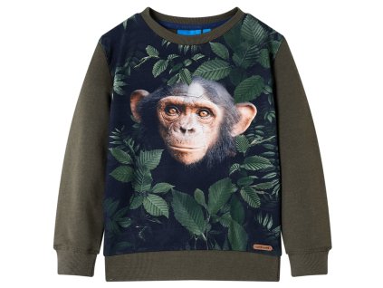 Detská mikina kaki 104 13045