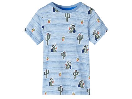 Detské tričko modré mix 116 12476