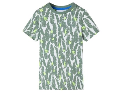 Detské tričko farba ľanu a tmavý brečtan 116 11676