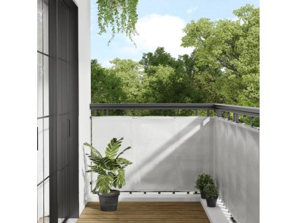 Balkónová zástena svetlosivá 90x400 cm 100 % polyester oxford 4000008
