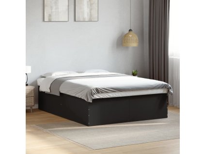 Posteľný rám čierny 160x200 cm kompozitné drevo 3280910