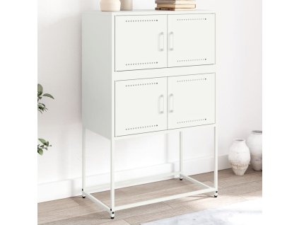 Komoda biela 68,5x38,5x107 cm oceľ 846487