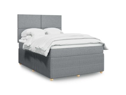 Boxspring posteľ s matracom bledosivý 140x190 cm látka 3292044