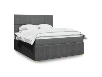 Boxspring posteľ s matracom tmavosivá 180x200 cm látka 3292136