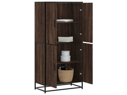 Vysoká skrinka hnedý dub 68x35x139 cm kompozitné drevo 3300834