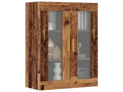 Závesná nástenná skrinka staré drevo 69,5x34x90 cm 857043