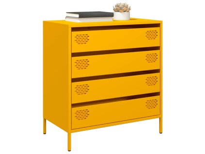 Komoda horčicovožltá 68x39x73,5 cm oceľ valcovaná za studena 851289